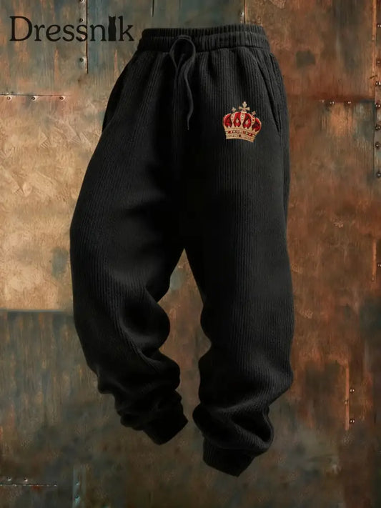 Herren Retro Vintage Print Business Lose Freizeit hosen A / S