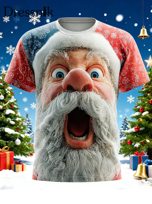 Herren Retro Weihnachten Weihnachts mann Bedrucktes T-Shirt als bild / S