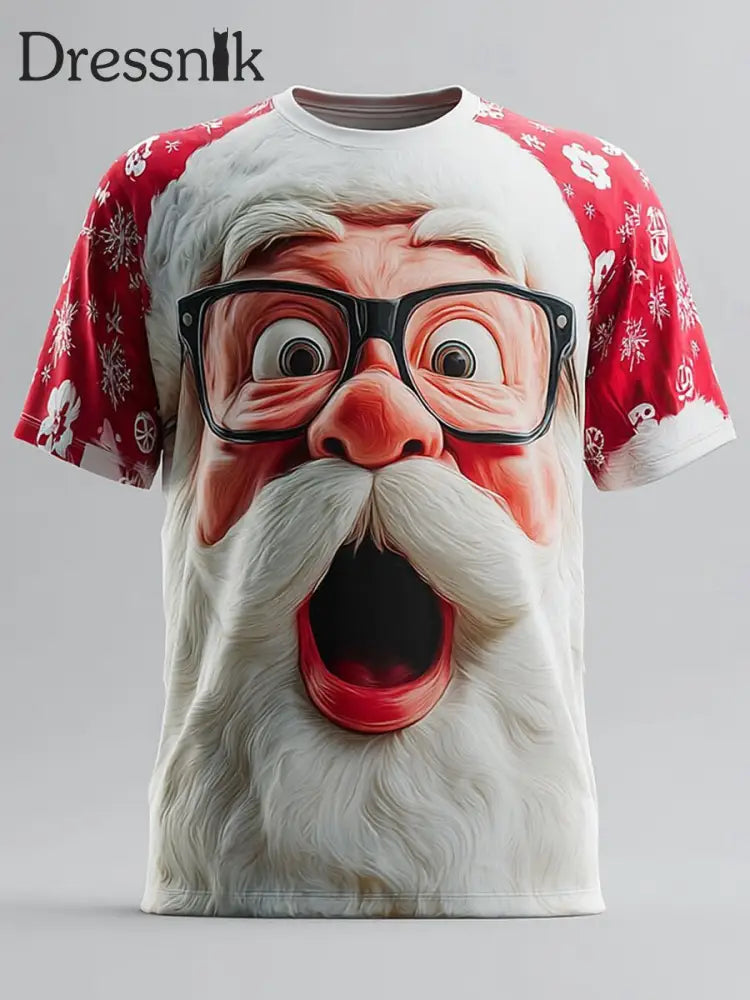 Herren Retro Weihnachten Weihnachts mann Bedrucktes T-Shirt als bild / S