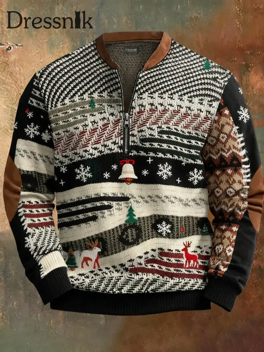 Herren Retro Weihnachts bedrucktes Sweatshirt als bild / S