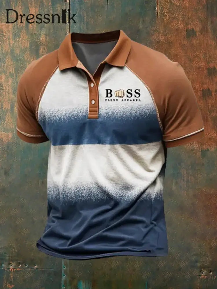 Herren Retro-Weihnachts stil Kunst lässig Polo-Shirt A / S