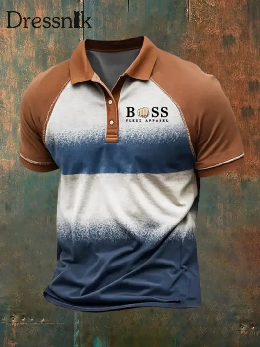 Herren Retro-Weihnachts stil Kunst lässig Polo-Shirt A / S