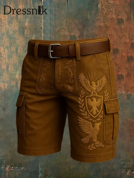 Herren Retro Western Art Print Freizeit hosen A / S