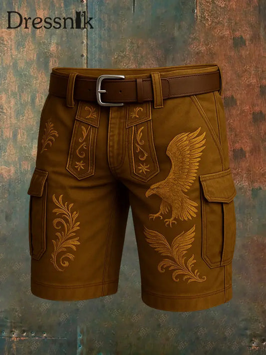 Herren Retro Western Art Print Freizeit hosen A / S