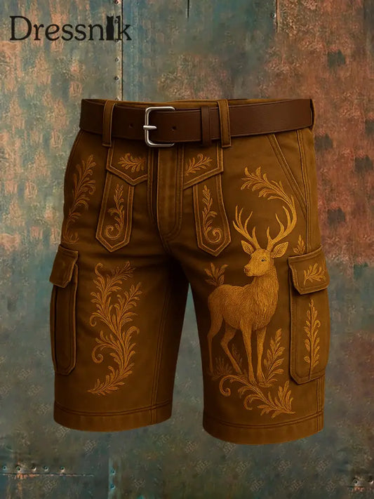 Herren Retro Western Art Print Freizeit hosen A / S