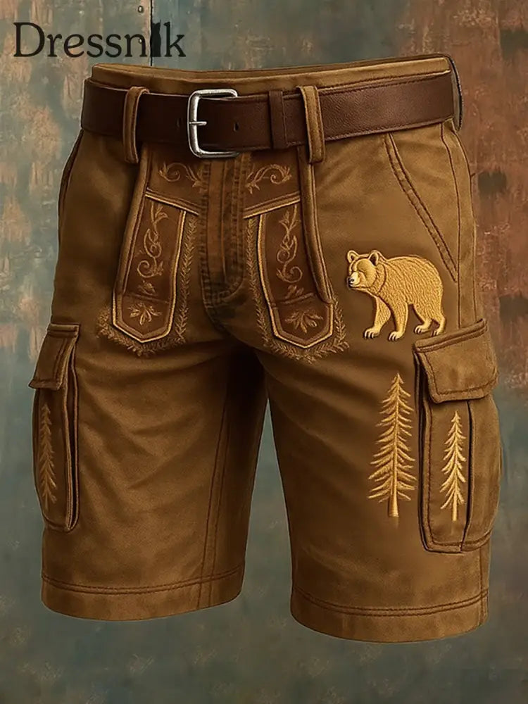 Herren Retro Western Art Print Freizeit hosen A / S