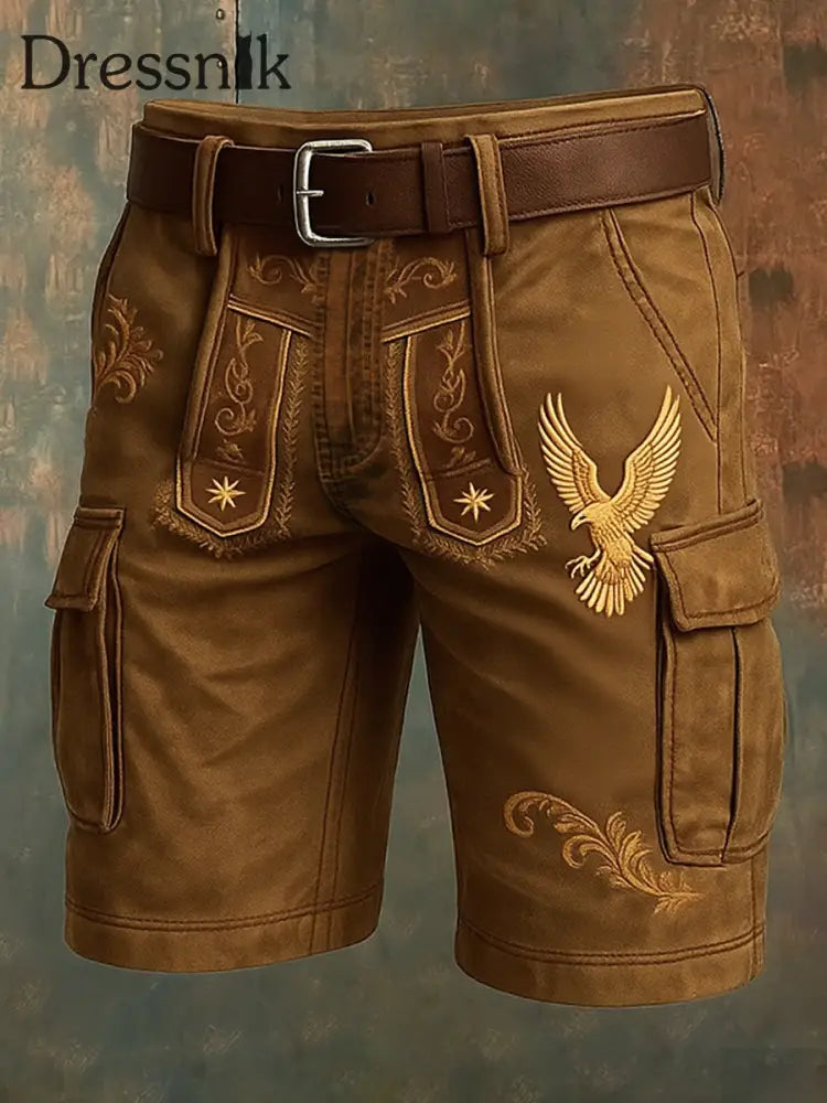 Herren Retro Western Art Print Freizeit hosen A / S