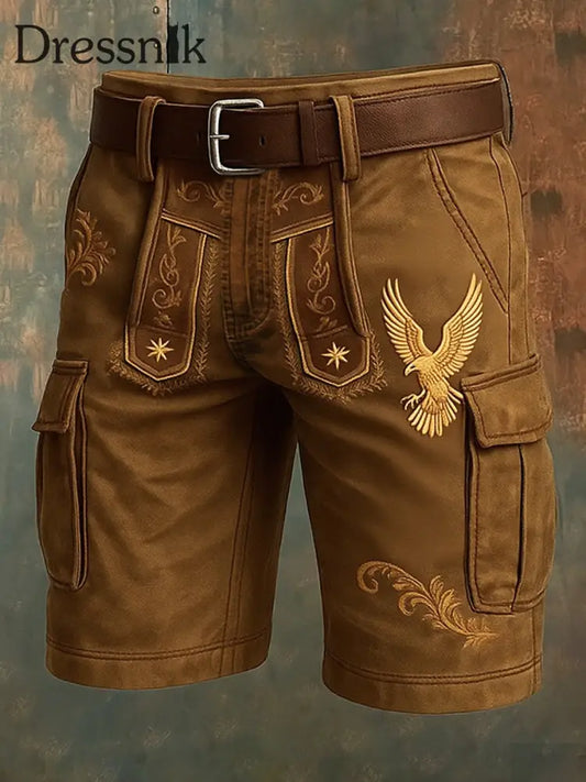 Herren Retro Western Art Print Freizeit hosen A / S