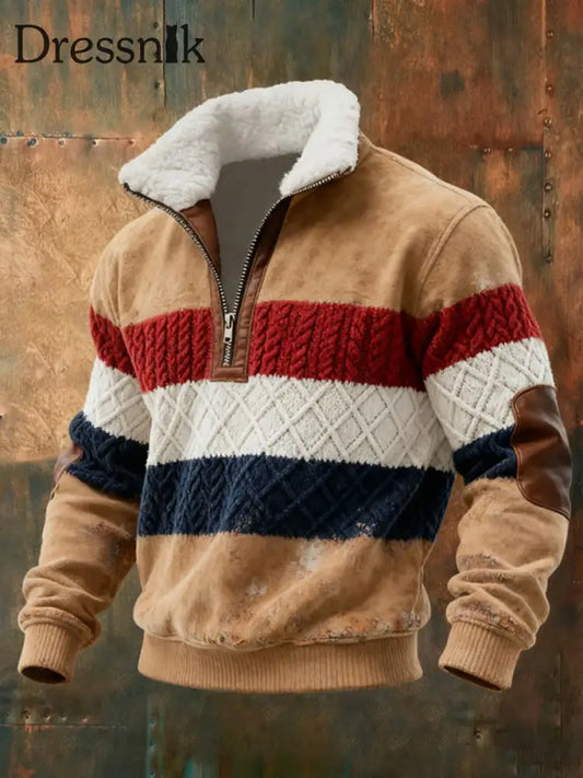 Herren Retro Western bedrucktes Casual Top als bild / S