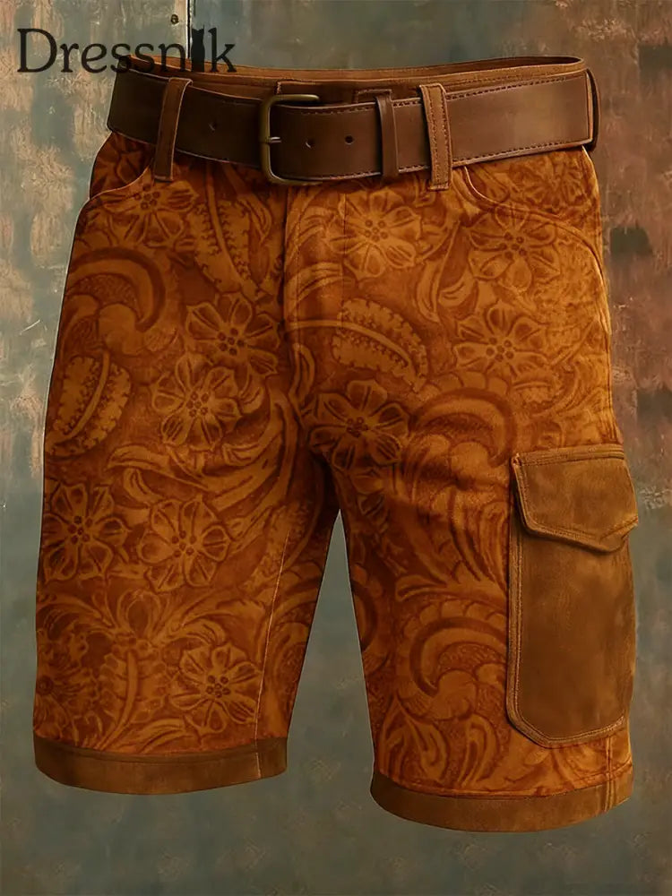 Herren Retro Western Casual Gedenk shorts A / S