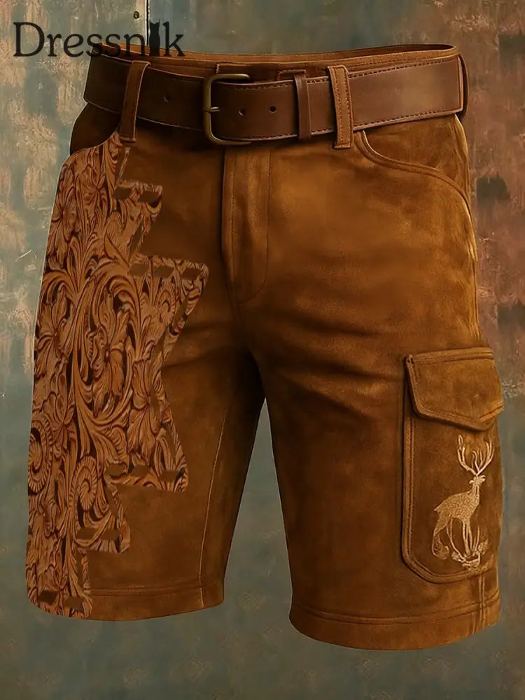 Herren Retro Western Casual Gedenk shorts A / S