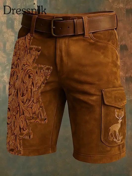 Herren Retro Western Casual Gedenk shorts A / S