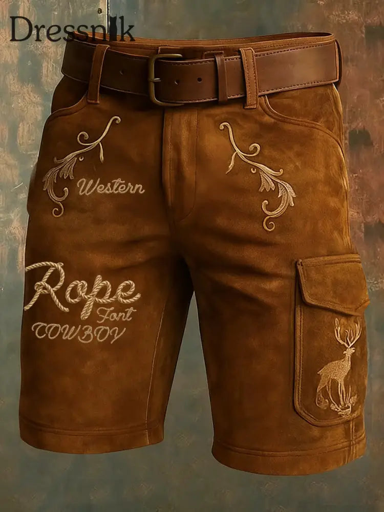 Herren Retro Western Casual Gedenk shorts A / S