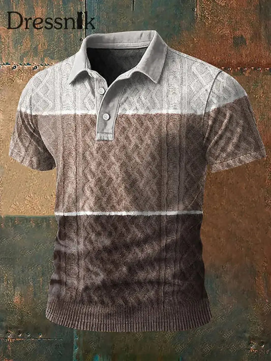 Herren Retro Western Geweih Print Casual Top als bild / S