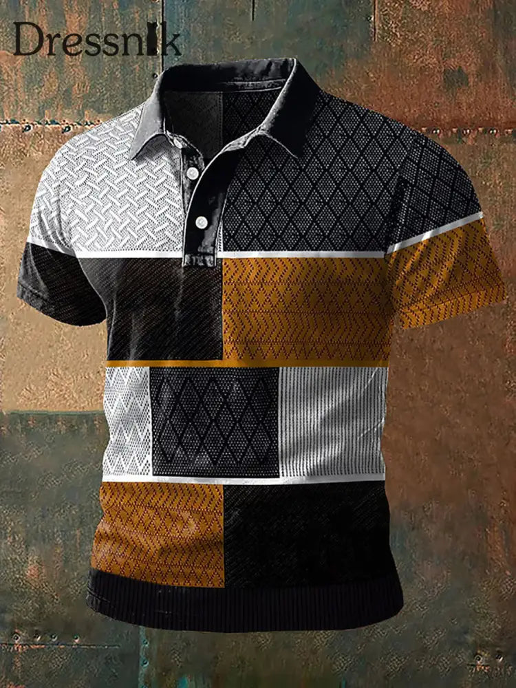 Herren Retro Western Geweih Print Casual Top als bild / S