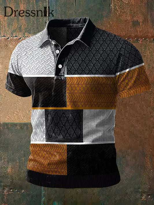 Herren Retro Western Geweih Print Casual Top als bild / S