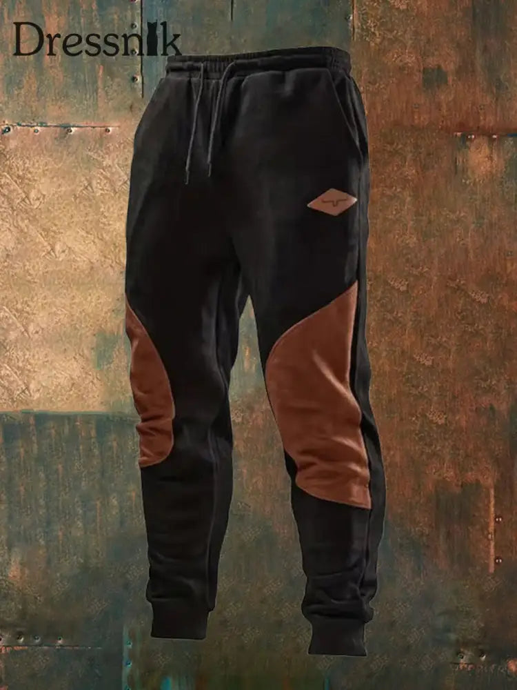 Herren Retro Western Print Lose Freizeit hosen A / S