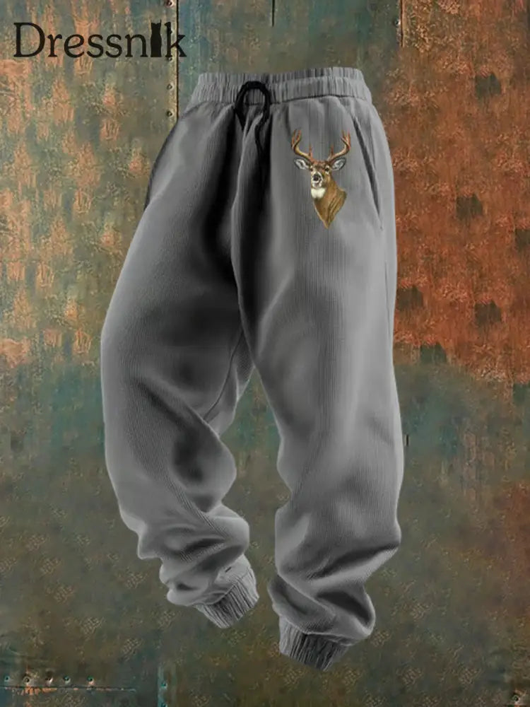 Herren Retro Western Print Lose Freizeit hosen E / S