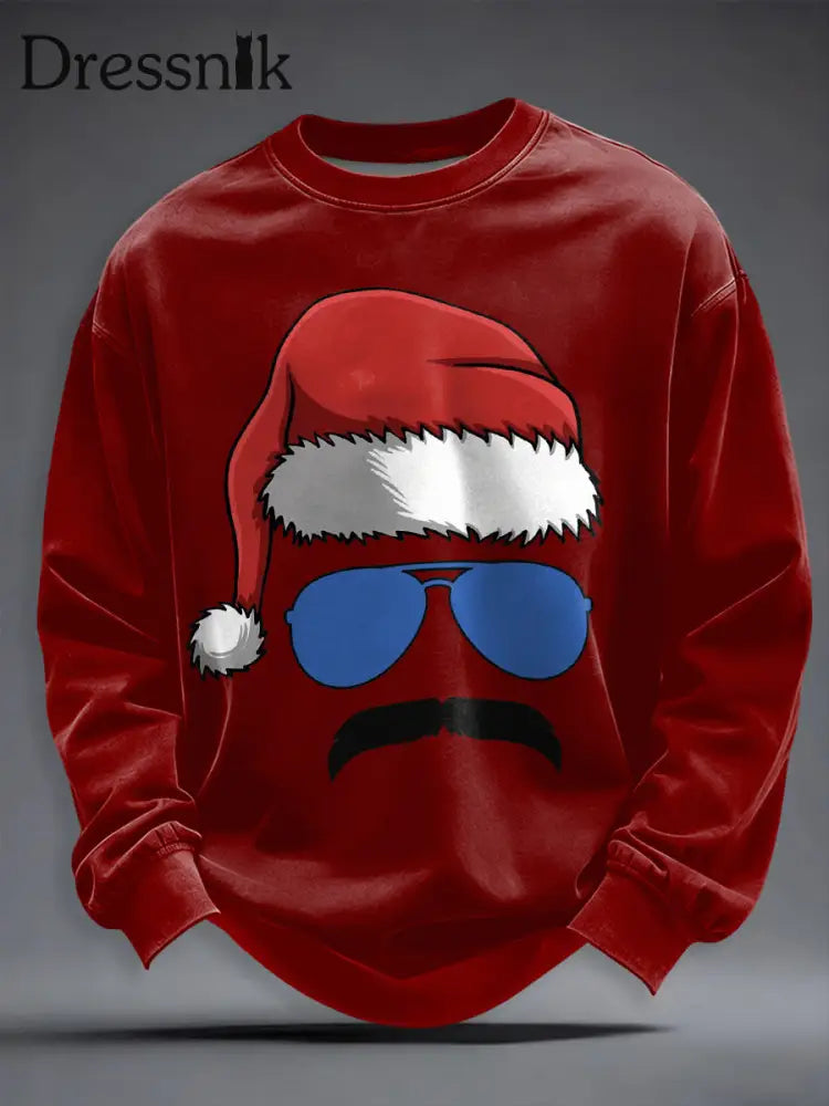 Herren Rock Band inspirierte Weihnachten lange Ärmel Sweatshirt Rot / S