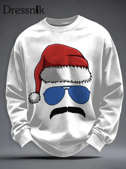 Herren Rock Band inspirierte Weihnachten lange Ärmel Sweatshirt Weiß / S