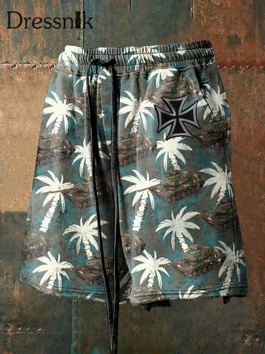 Herren Schützen panzer Marder Print Shorts als bild / S