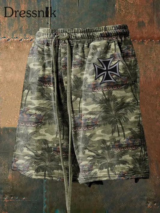Herren Schützen panzer Marder Print Shorts als bild / S