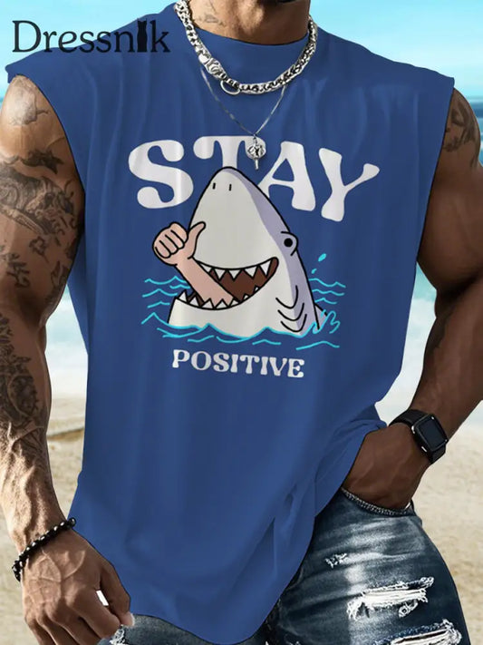 Herren Sommer Strand Kollektion bleiben positiv tropische Strand westen blau / S