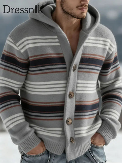 Herren Strickjacke für Herbst und Winter Grau / S