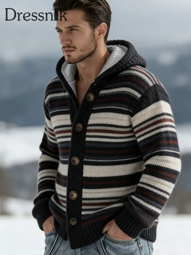 Herren Strickjacke für Herbst und Winter Mischfarbe / S