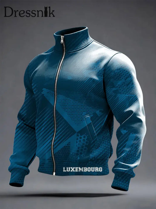 Herren Styli sche Teal Camo Luxemburg Zip-Up Jacke mehrfarbig / S