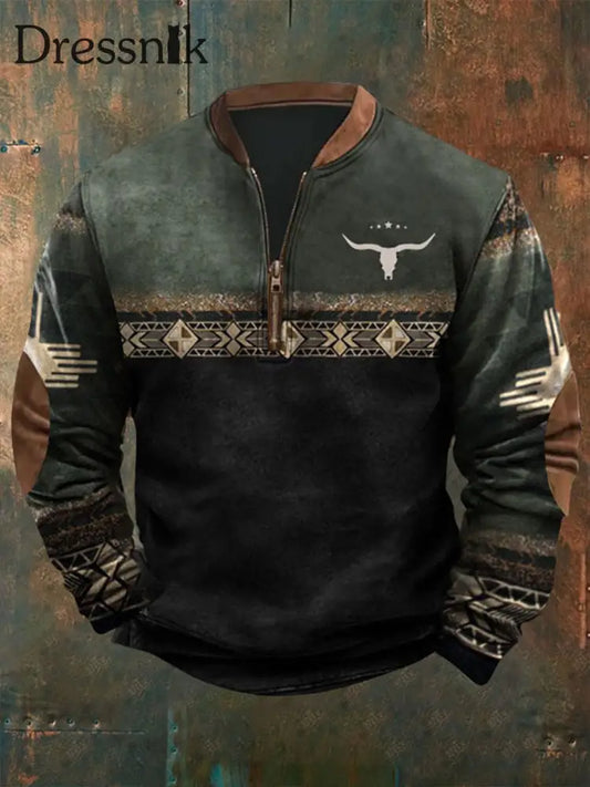 Herren Sweatshirt im westlichen Stil als bild / S