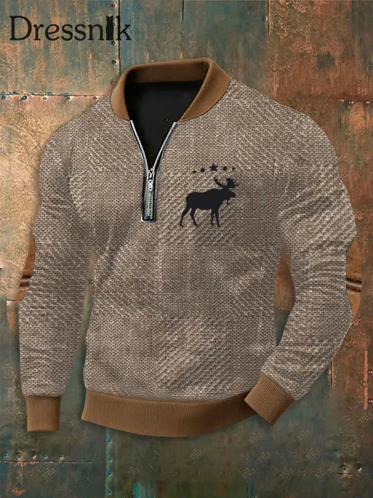 Herren Sweatshirt im westlichen Stil lässig als bild / S