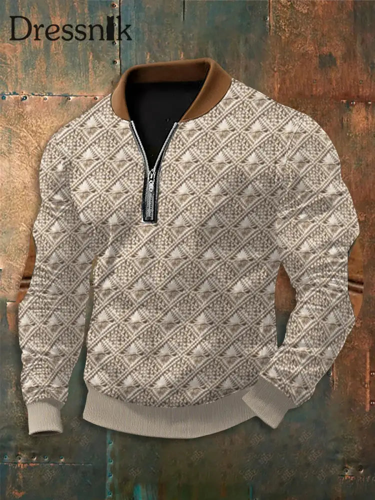 Herren Sweatshirt im westlichen Stil lässig als bild / S