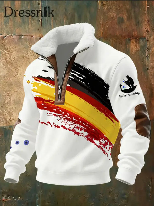 Herren-Sweatshirt mit deutschem Druck lässig A / S