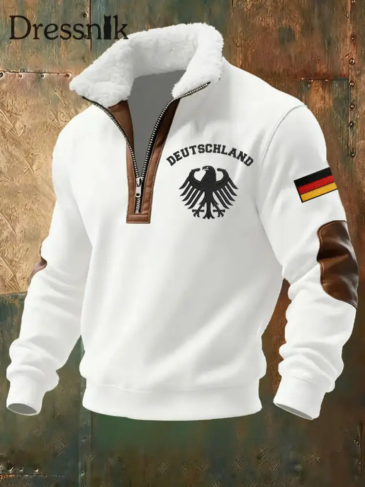 Herren-Sweatshirt mit deutschem Vintage-Kunstdruck A / S