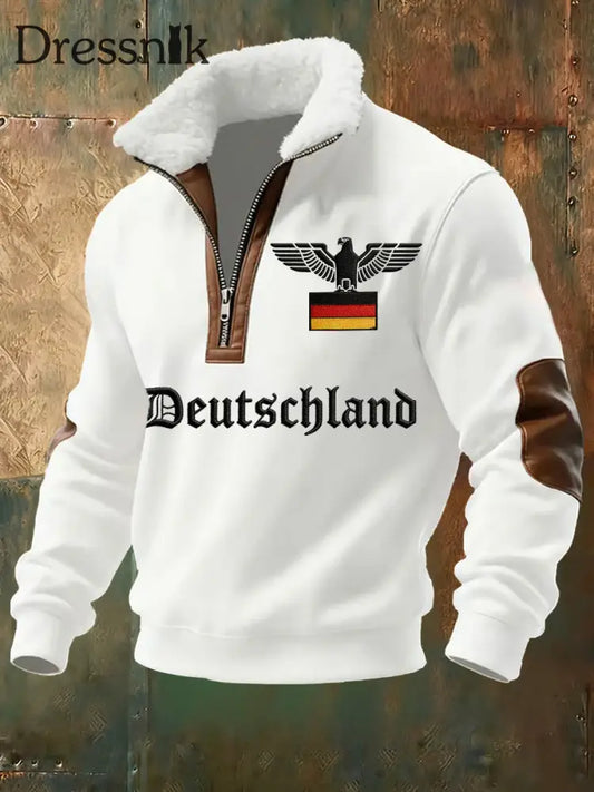 Herren-Sweatshirt mit deutschem Vintage-Kunstdruck A / S