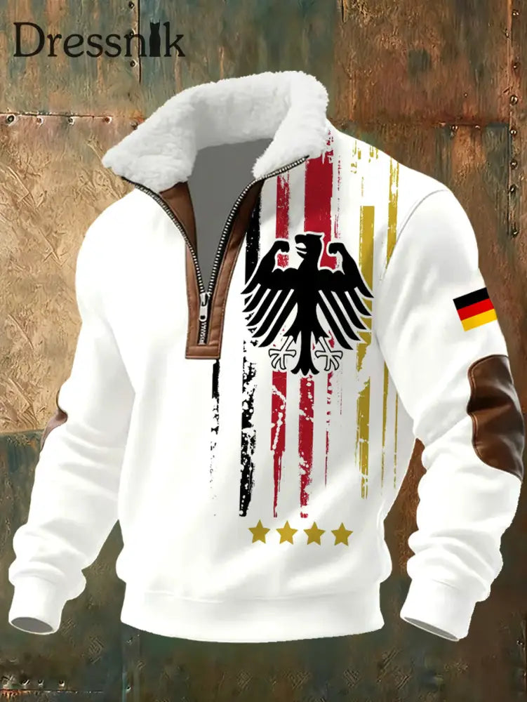 Herren-Sweatshirt mit deutschem Vintage-Kunstdruck A / S