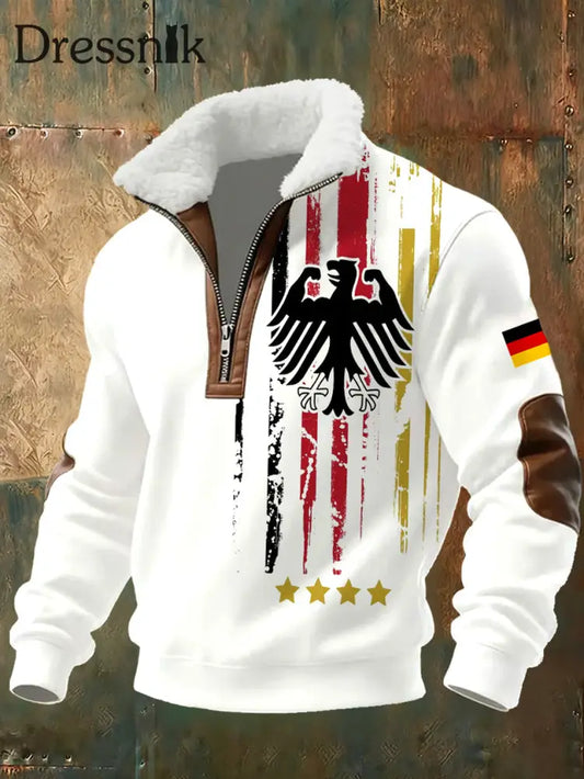Herren-Sweatshirt mit deutschem Vintage-Kunstdruck A / S