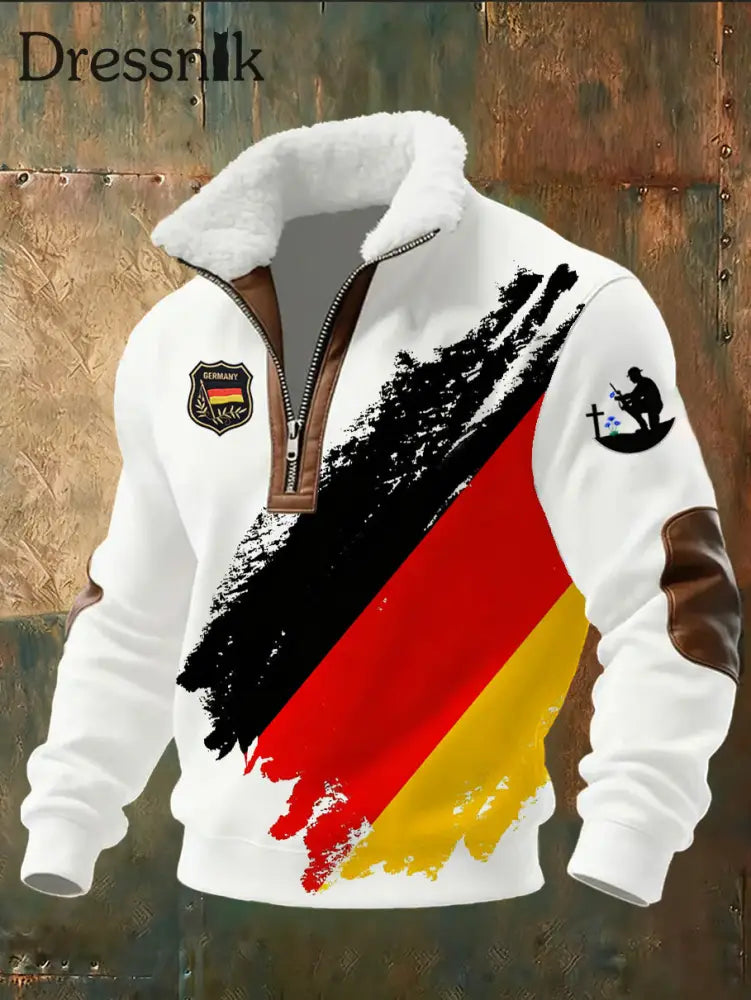 Herren-Sweatshirt mit deutschem Vintage-Kunstdruck A / S