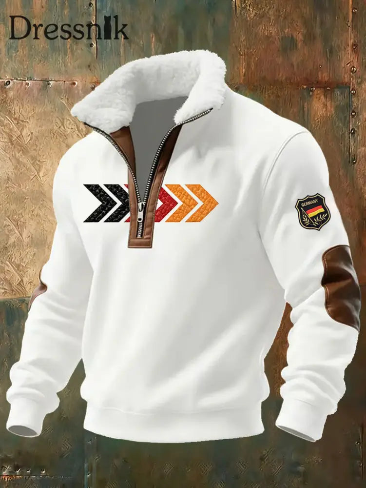 Herren-Sweatshirt mit deutschem Vintage-Kunstdruck A / S