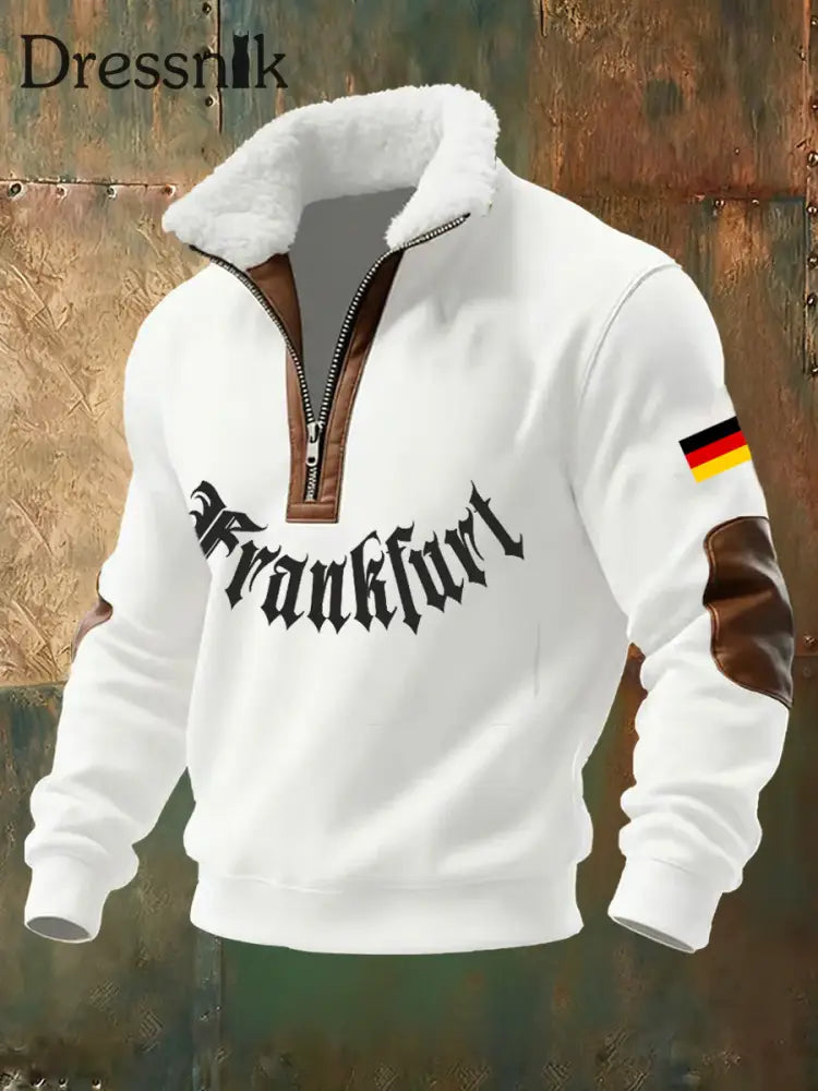 Herren-Sweatshirt mit deutschem Vintage-Kunstdruck A / S