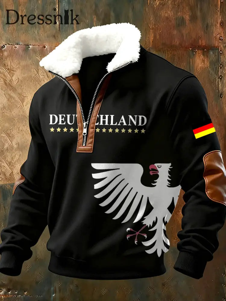 Herren-Sweatshirt mit deutschem Vintage-Kunstdruck A / S