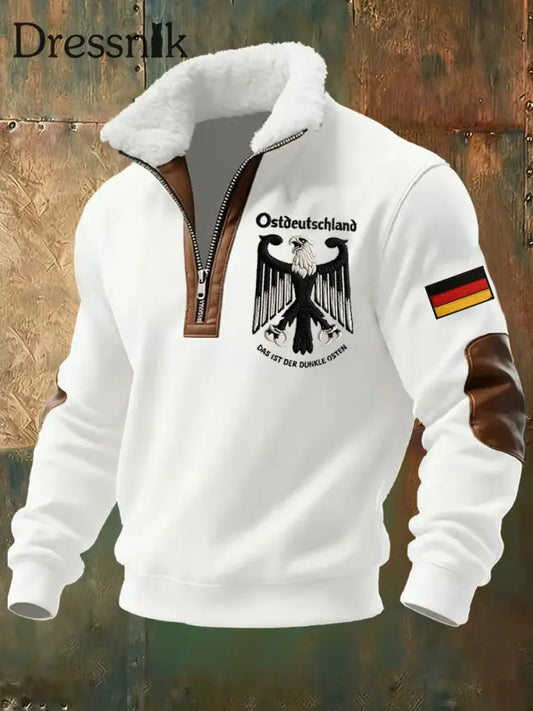Herren-Sweatshirt mit deutschem Vintage-Kunstdruck A / S