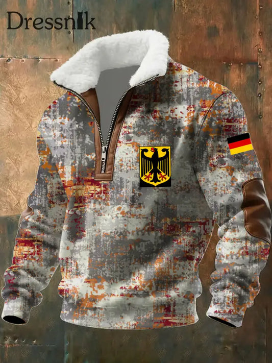 Herren-Sweatshirt mit deutschem Vintage-Kunstdruck A / S
