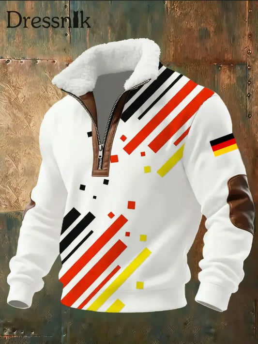 Herren-Sweatshirt mit deutschem Vintage-Kunstdruck A / S