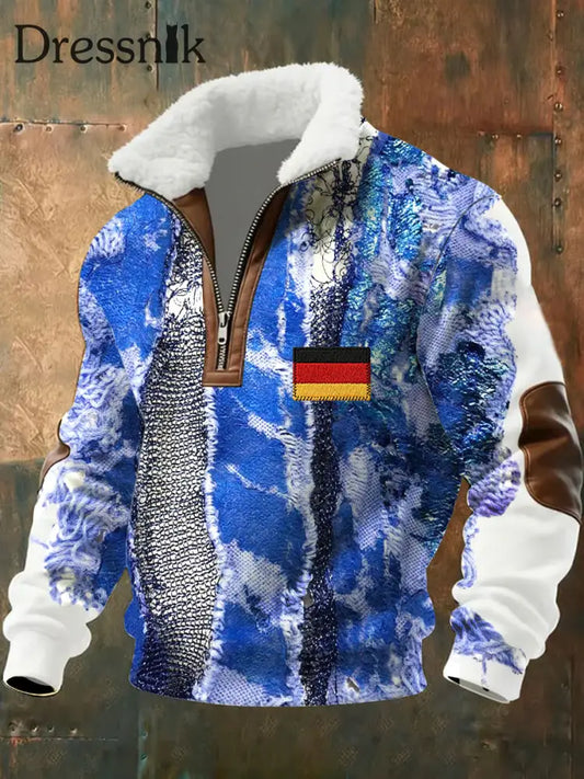 Herren-Sweatshirt mit deutschem Vintage-Kunstdruck A / S