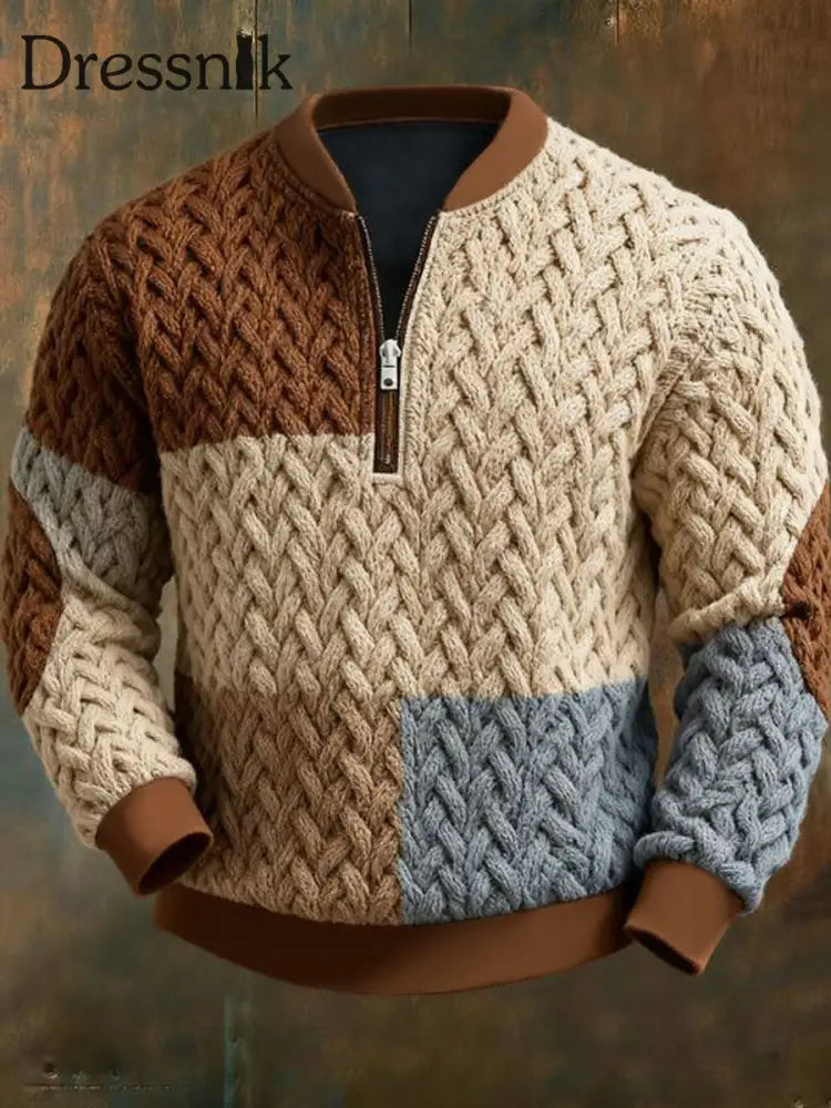 Herren Sweatshirt mit geometrischer Kunst als bild / S