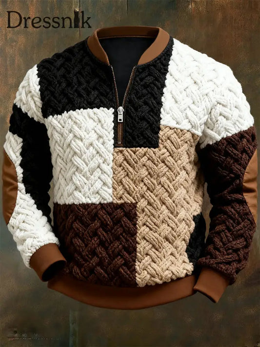 Herren Sweatshirt mit geometrischer Kunst als bild / S