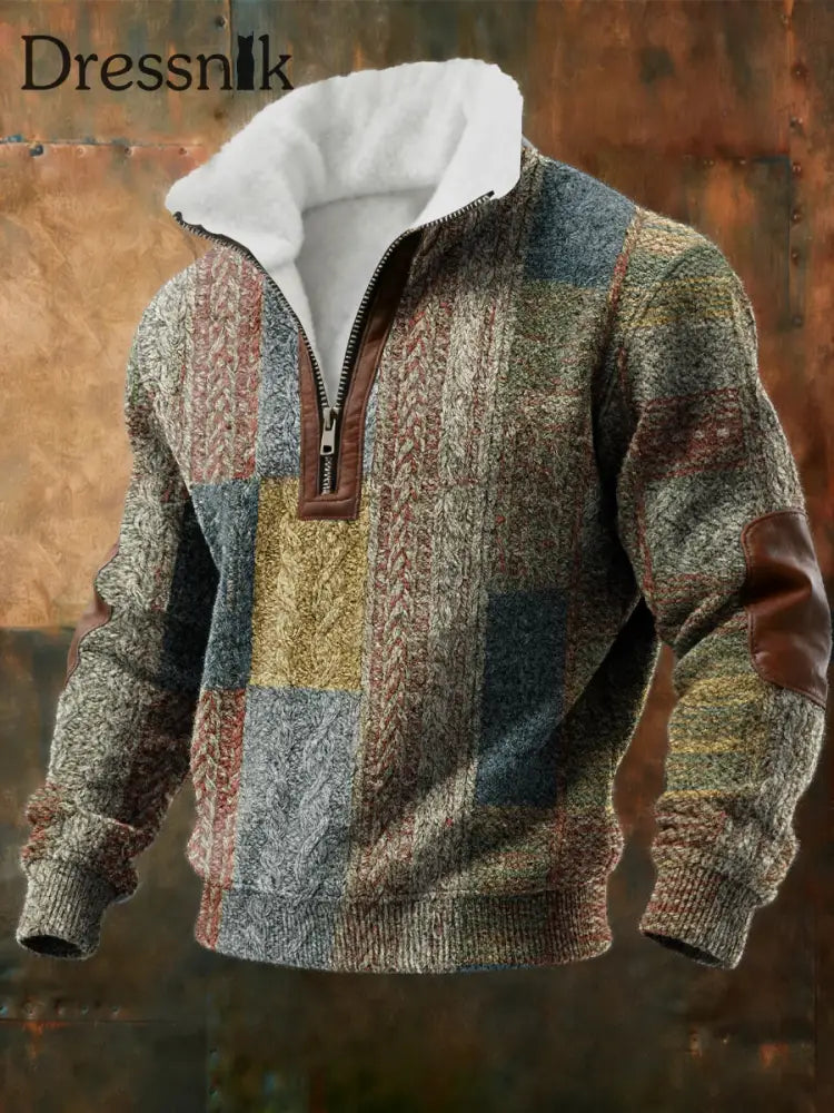 Herren-Sweatshirt mit geometrischer Kunst mit Fleece ausgekleidet als bild / S