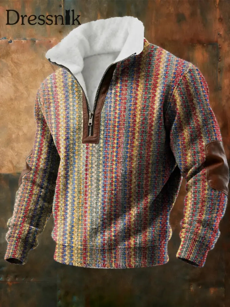 Herren-Sweatshirt mit geometrischer Kunst mit Fleece ausgekleidet als bild / S